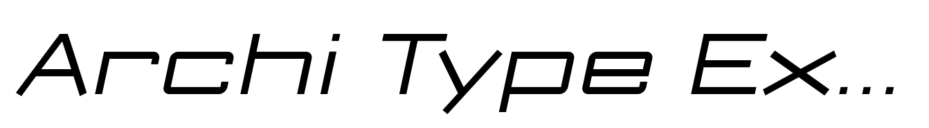Archi Type Expanded Regular Italic